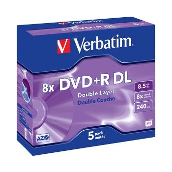 Verbatim DVD+R DL 8,5GB 8x, jewel, 1ks (pe-308191)