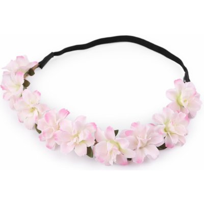 Prima-obchod Pružná čelenka do vlasů s květy, barva 1 růžová nejsv. – Hledejceny.cz