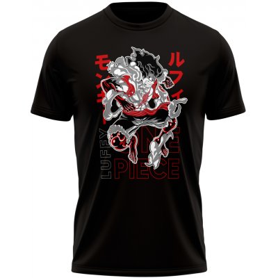 One Piece Tričko Luffy Gear 4 Snakeman černá – Sleviste.cz