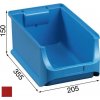 Úložný box Allit Plastové boxy na drobný materiál 205x355x150 mm červené