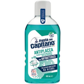 Pasta del Capitano Antiplacca antibakteriální ústní voda proti zubnímu plaku 400 ml