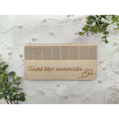 Svatební krabička na peníze D-decor - Hodně štěstí novomanželům – Sleviste.cz