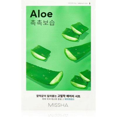 Missha Zklidňující plátýnková maska s aloe Airy Fit Sheet Mask Aloe - 19 g 1 ks – Zboží Dáma
