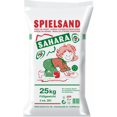 WECO Písek do pískoviště Sahara 0-2 mm, 25 kg/pytel – Hledejceny.cz