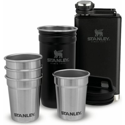 Stanley Adventure sada kapesní láhve a 4 ks panáků v nerezovém pouzdře matte black pebble 10-01883-035 – Zboží Mobilmania