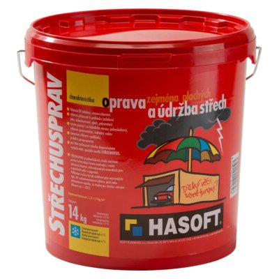 HASOFT Hydroizolace střešní krytiny Střechusprav 14 kg šedý – Hledejceny.cz