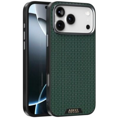 VSECHNONAMOBIL 120263 ABEEL RUYI Kožený kryt s MagSafe pro Apple iPhone 17 Pro Max zelený – Zboží Mobilmania