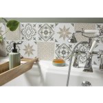 d-c-fix 270-3103 Samolepicí kachličky na stěnu Jamila šedozelená (6 kusů 15,25 cm x 15,25 cm – Hledejceny.cz