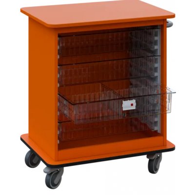DEXTER 22 TRANSPARENT vozík boxový, otevřený, 880x750x520 mm, mandarinka – Hledejceny.cz