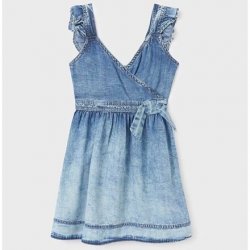 Mayoral dívčí letní džínové šaty 6971-81 modré