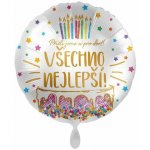 Balón foliový Všechno nejlepší 43 cm AMSCAN ACZ71000 – Sleviste.cz
