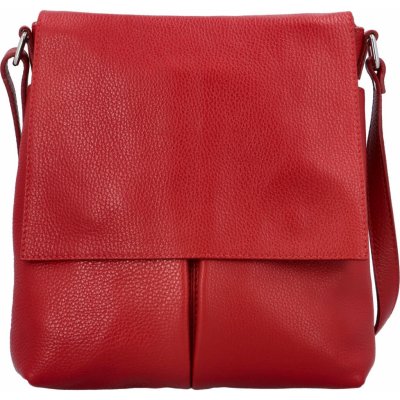 Stylová dámská kožená crossbody taška Carlon červená – Hledejceny.cz