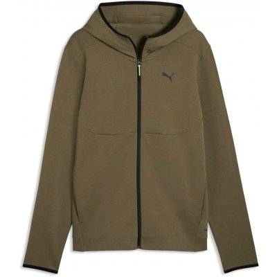 Puma TECH FULL ZIP Hoodie DK Khaki,Černá – Hledejceny.cz