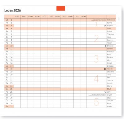 Formulář Měsíční diář A6 2026 sešit – Zboží Dáma Formulář Měsíční diář A6 2026 sešit – Zboží Dáma