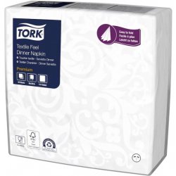 Tork Textile Feel Elegance bílý ubrousek-večeře 1V 10 bal.x50 ks = 500 ks 509413