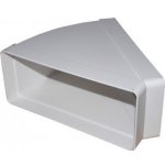Vents Koleno pro čtyřhranné potrubí 45st. vodorovné 204x60 mm PVC – Hledejceny.cz