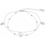 Ellami Řetízek na nohu, dvojřadý s přívěsky - kolečko, prstýnek, srdce 3001786 – Hledejceny.cz