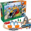 Dřevěný vláček BRIO 33972 Smart Tech Sound Cestovní set s tunely