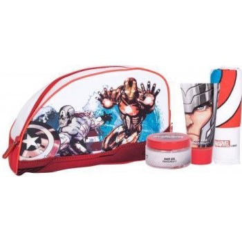 Marvel Avengers sprchový gel 75 ml + gel na vlasy 75 ml + houba + etue dárková sada