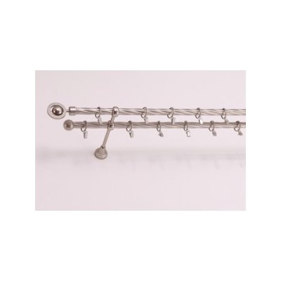 GAROL Perla dvojitá kovová twister garnýž satyna 500 cm – Zboží Mobilmania