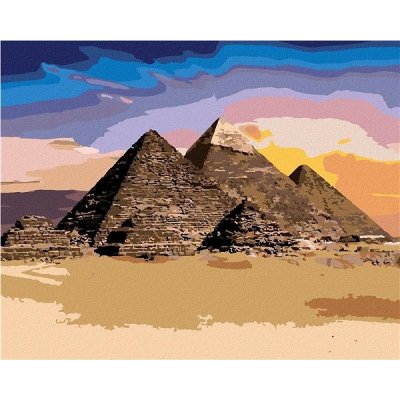 Zuty malování Podle čísel Egypt Pyramidy 80 x 100 Cm Plátno – Hledejceny.cz
