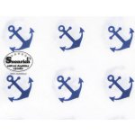 Soonrich látka na patchwork modré kotvy na bílé ptw250 – Zboží Dáma