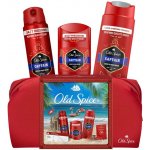 Old Spice Captain sprchový gel pro muže 250 ml + deodorant ve spreji 150 ml + tuhý deodorant pro muže 50 ml + kosmetická taštička 1 ks – Zboží Dáma