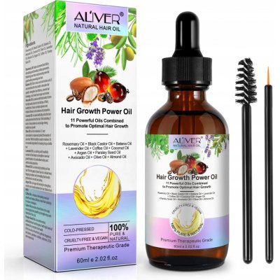 Aliver Hair Growth Power Oil směs prémiových olejů na vlasy a pleť 60 ml – Hledejceny.cz
