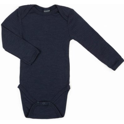 Merino body dětské dlouhý rukáv modré navy Smallstuff – Zboží Dáma