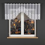 Dekorační oblouková krátká záclona na žabky MALWINA 80 bílá 410x80 cm MyBestHome – Hledejceny.cz