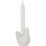 Storefactory Keramický svícen Agnes White, bílá barva, keramika – Zboží Dáma