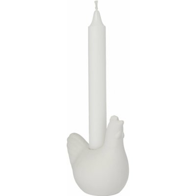 Storefactory Keramický svícen Agnes White, bílá barva, keramika – Zboží Dáma