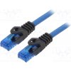 síťový kabel Logilink CPP015 Patch, U/UTP, 6a, drát, Cu, 15m, modrý