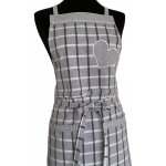 Mks & Porizbags Dámská kuchyňská zástěra z kanafasu Srdce – Zboží Dáma