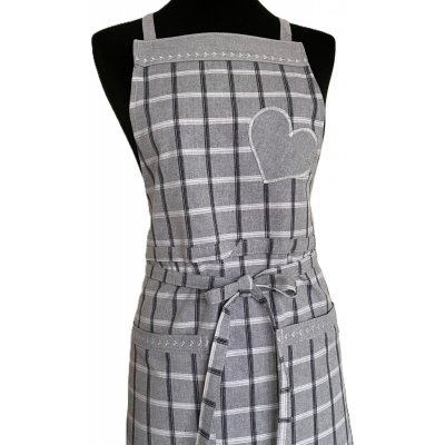 Mks & Porizbags Dámská kuchyňská zástěra z kanafasu Srdce – Zboží Dáma