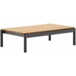 Kave Home Dřevěný zahradní stolek Sorells 91 x 57 cm s šedou podnoží – Hledejceny.cz