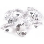 Dekorační broušené kamínky na svatební stoly tvar diamant barva čirá 20mm – Hledejceny.cz