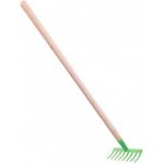 Teddies hrábě zelené s násadou kov dřevo 80 cm nářadí – Sleviste.cz