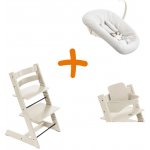 Stokke Tripp Trapp High Chair Bundle + Tripp Trapp Newborn Set Vanilla White + Vanilla White + Vanilla White – Zboží Mobilmania