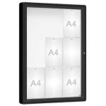 PROCITY Venkovní vitrína model 2000, 9 x A4, sklo, černá | Zboží Auto