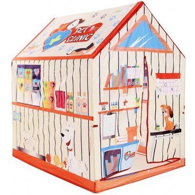 Homestyling dětský stan na hraní Zvířecí klinika 95 x 72 x 102 cm – Sleviste.cz