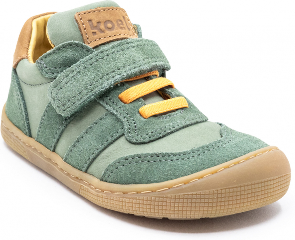 Koel4Kids barefoot tenisky Dylan Suede Olive zelené