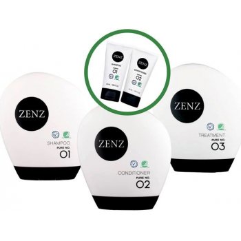 Zenz Organic Zenz NO.01 Pure šampon 250 ml + Zenz NO.02 Pure kondicionér  250 ml + Zenz NO.03 Pure Treatment 250 ml dárková sada od 2 550 Kč -  Heureka.cz
