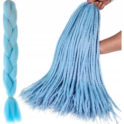 Copánky ze syntetických vlasů - modré – Zboží Mobilmania