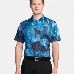 Nike Dri-FIT Tour Polo Ombre Print Panske Obsidian/White