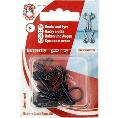 Háčky a očka velikost 20+18 varianta černý nikl – Zboží Dáma