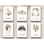 Elegantní svatební přání – Blahopřání novomanželům (různé motivy) Příní druhy: Svatební kytice: Nádherná kytice z bílých květů, klasický symbol krásy a oslavy. Nápis: "Sending you my best wishes". – Zboží Mobilmania