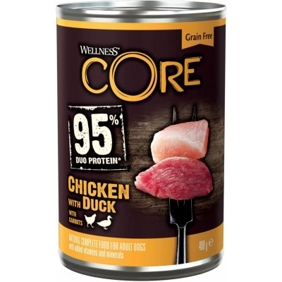 Wellness Core 95% kuře a kachna 400 g – Zbozi.Blesk.cz