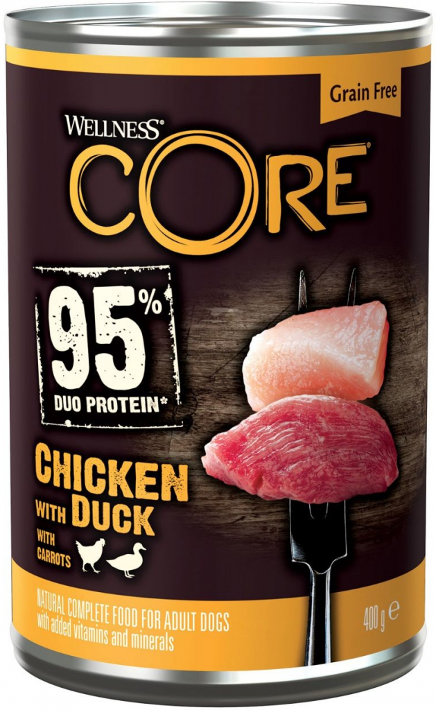 Wellness Core 95% kuře a kachna 400 g