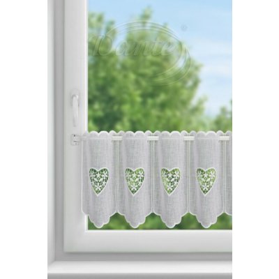 Záclona SRDCE s KVĚTY - 60 cm – Hledejceny.cz